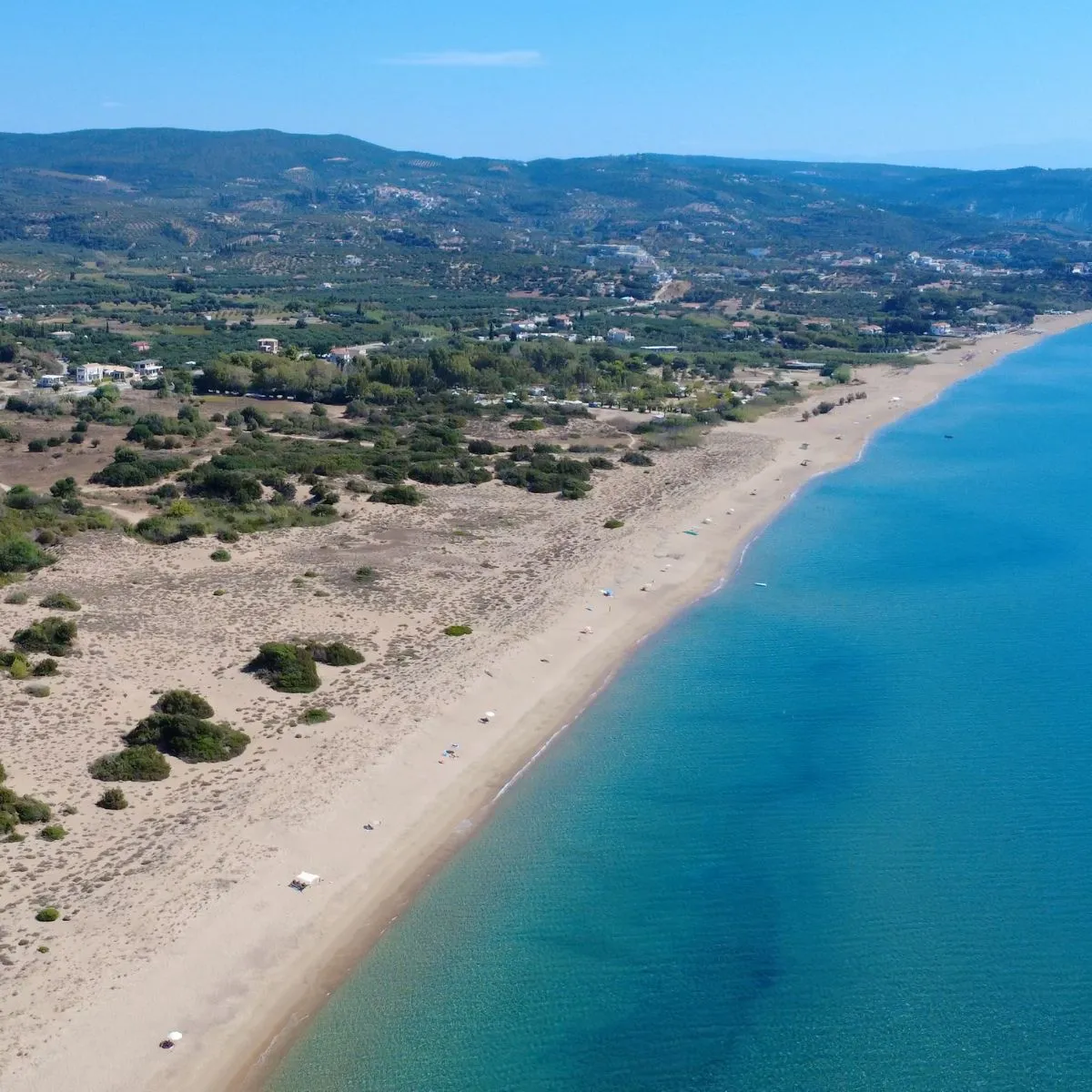 Messinia hills and sea